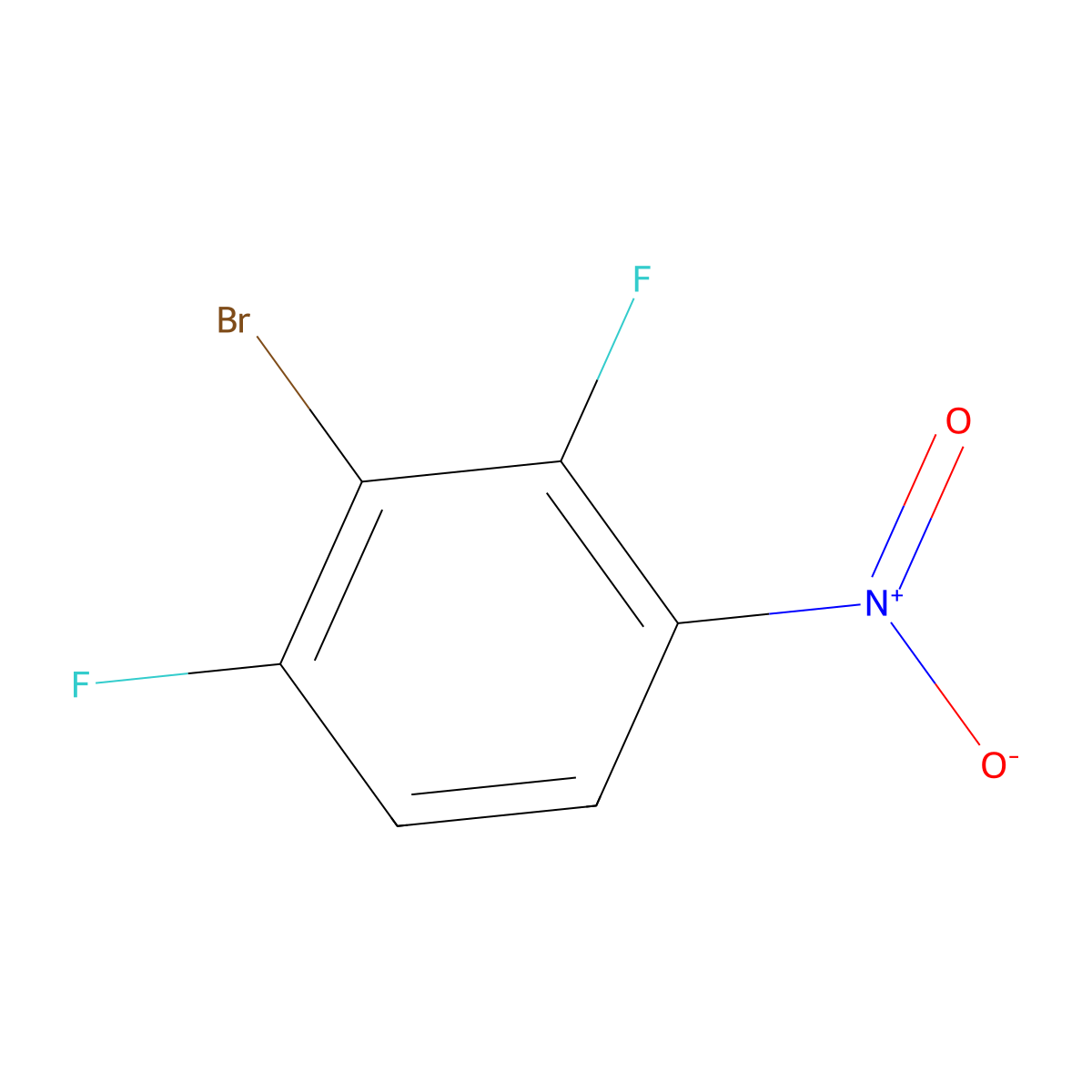 2-Bromo-1,3-difluoro-4-nitrobenzene molecular structure, CAS 103977-78-2