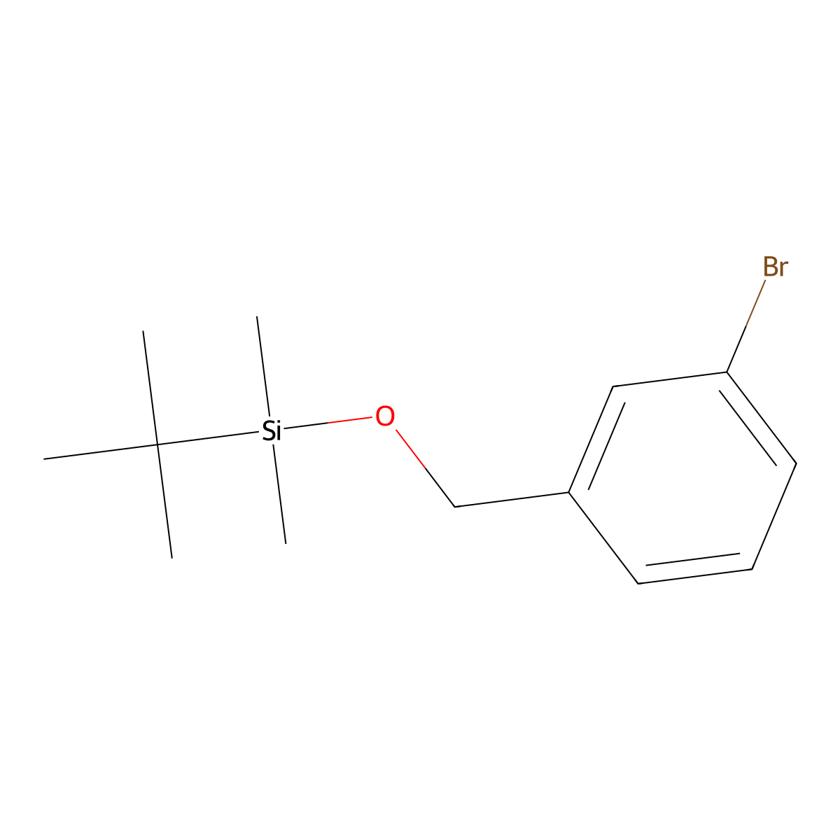 1-Bromo-3-((((1,1-dimethylethyl)dimethylsilyl)oxy)methyl)benzene molecular structure, CAS 103978-12-7