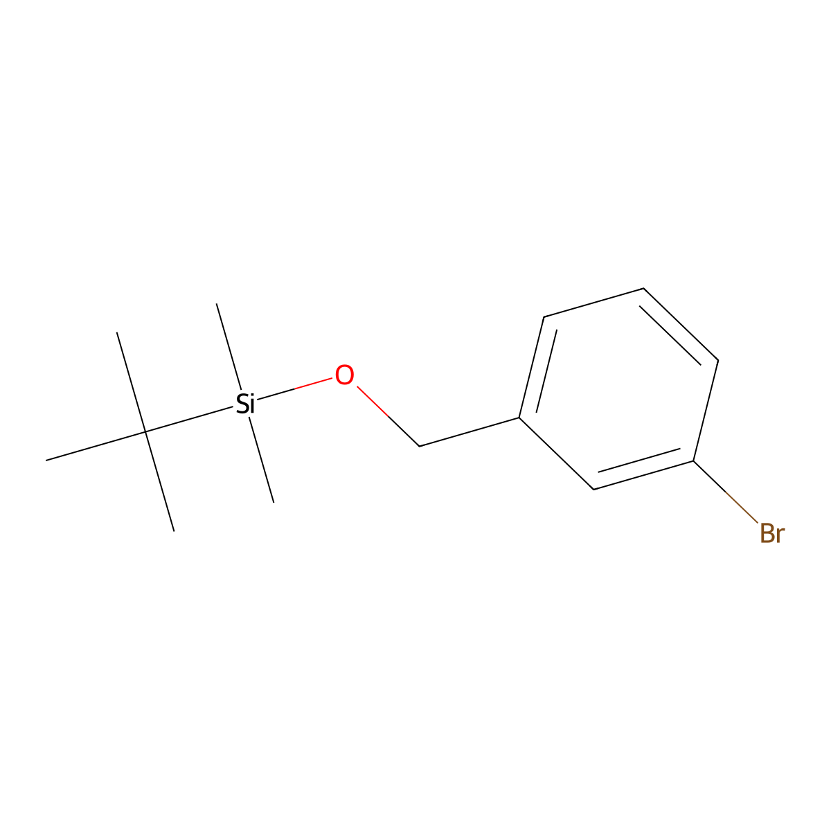 1-Bromo-3-((((1,1-dimethylethyl)dimethylsilyl)oxy)methyl)benzene molecular structure, CAS 103978-12-7