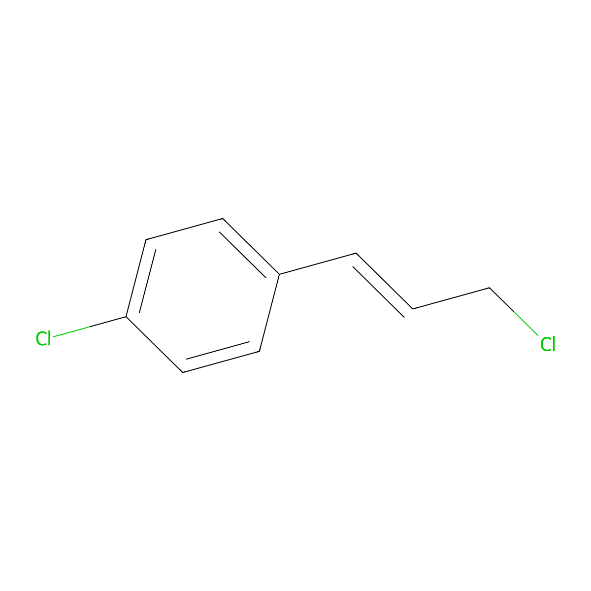(E)-1-Chloro-4-(3-chloroprop-1-en-1-yl)benzene molecular structure, CAS 103979-29-9