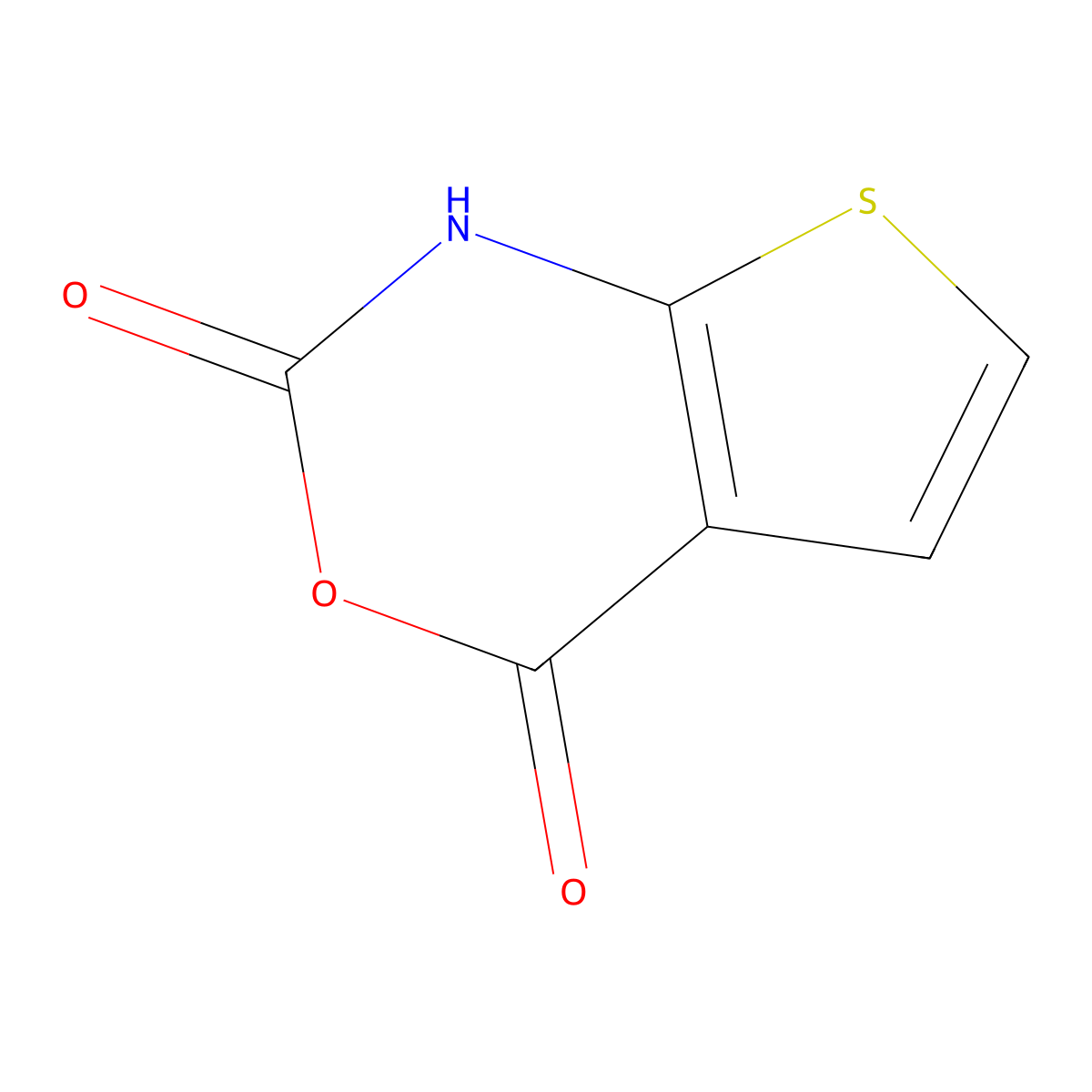 1H,2H,4H-thieno(2,3-d)(1,3)oxazine-2,4-dione molecular structure, CAS 103979-54-0