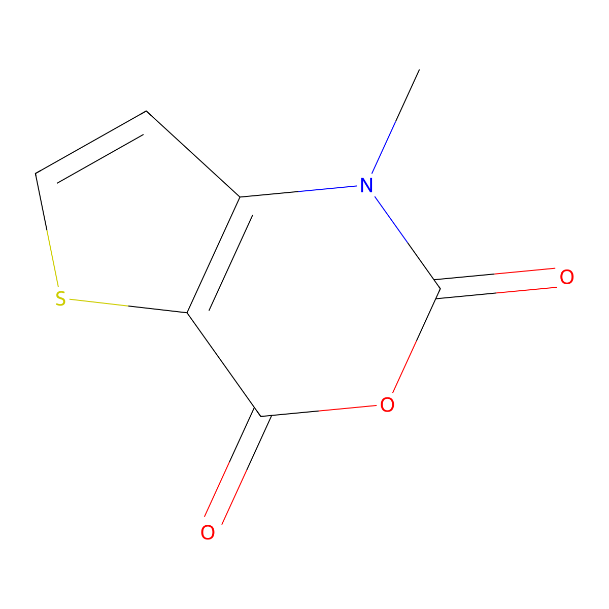 1-methyl-1H,2H,4H-thieno[3,2-d][1,3]oxazine-2,4-dione molecular structure, CAS 103979-57-3