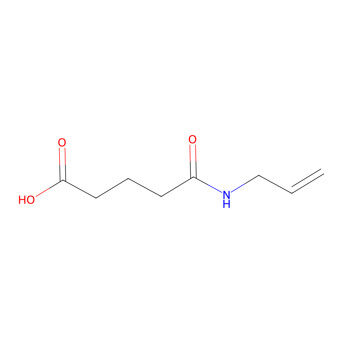 5-Oxo-5-(prop-2-en-1-ylamino)pentanoic acid molecular structure, CAS 103980-33-2