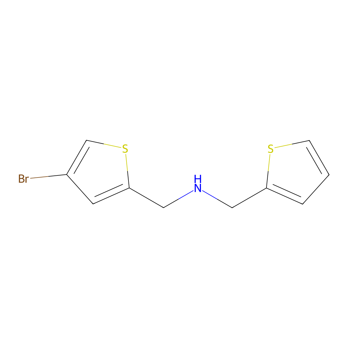 [(4-Bromothiophen-2-yl)methyl][(thiophen-2-yl)methyl]amine molecular structure, CAS 1039801-96-1