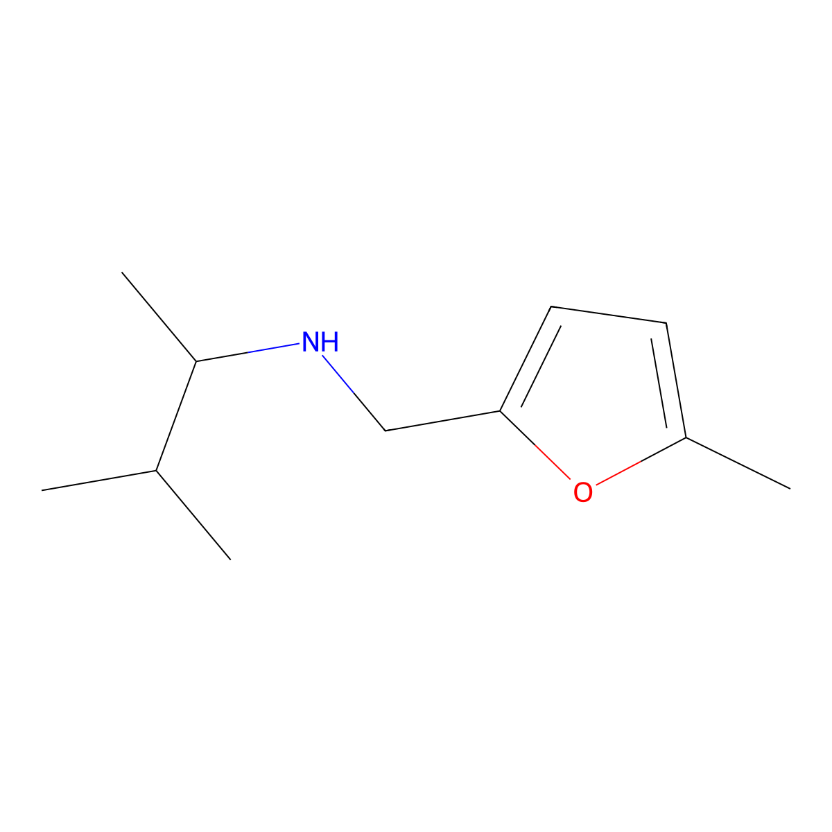 (3-Methylbutan-2-yl)[(5-methylfuran-2-yl)methyl]amine molecular structure, CAS 1039802-06-6