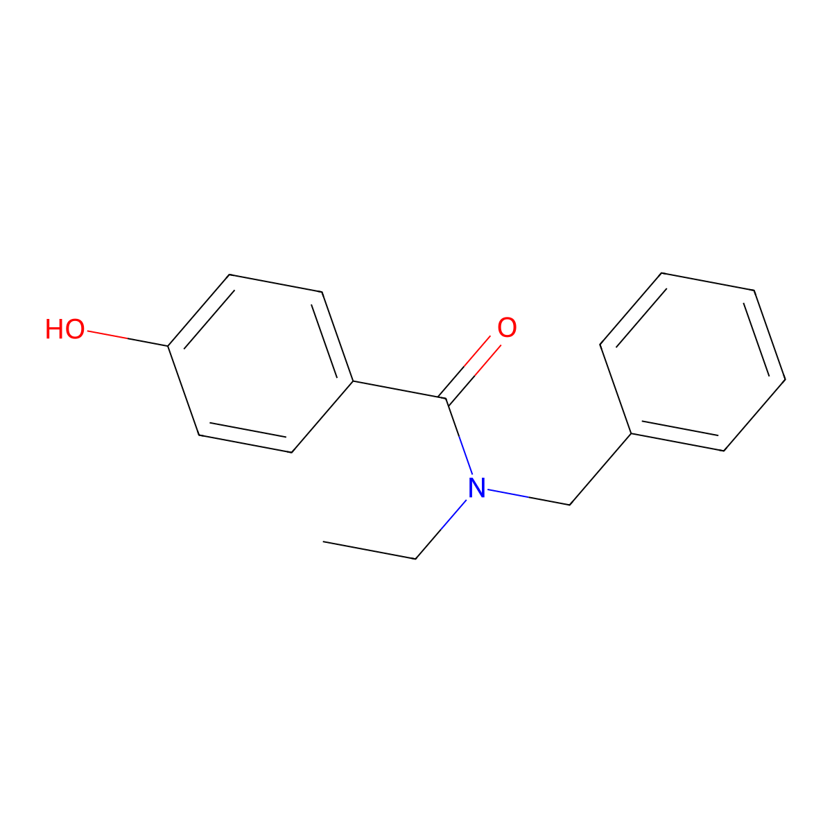 N-benzyl-N-ethyl-4-hydroxybenzamide molecular structure, CAS 1039803-83-2