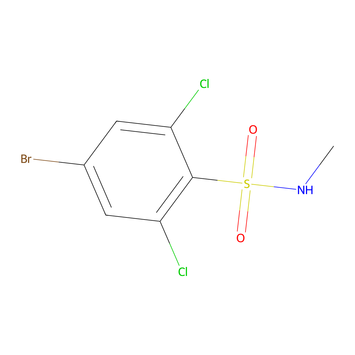 4-Bromo-2,6-dichloro-N-methylbenzene-1-sulfonamide molecular structure, CAS 1039805-64-5