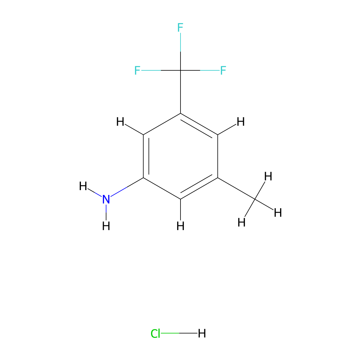 3-Methyl-5-(trifluoromethyl)aniline hydrochloride molecular structure, CAS 103981-82-4