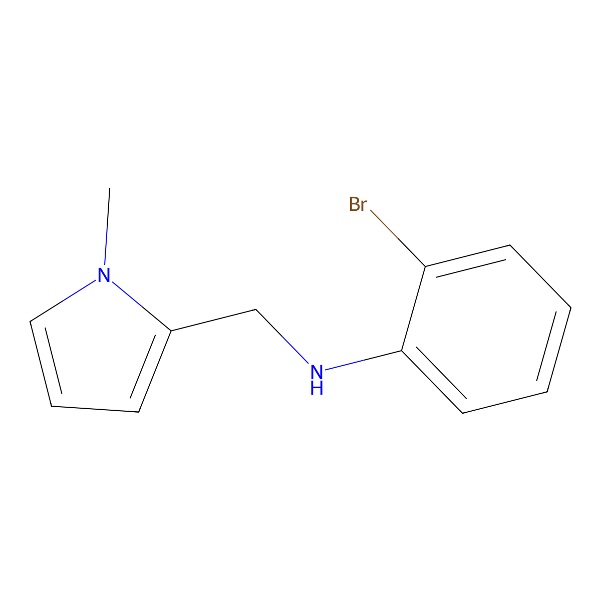 2-Bromo-N-[(1-methyl-1H-pyrrol-2-yl)methyl]aniline molecular structure, CAS 1039810-31-5