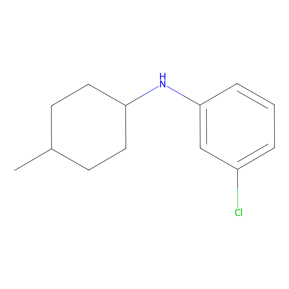 3-chloro-N-(4-methylcyclohexyl)aniline molecular structure, CAS 1039814-05-5