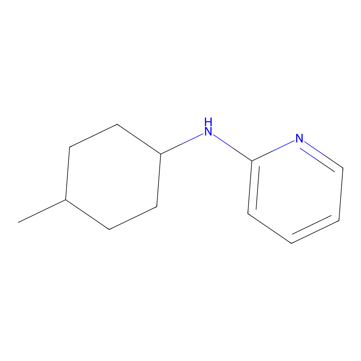 N-(4-methylcyclohexyl)pyridin-2-amine molecular structure, CAS 1039816-79-9