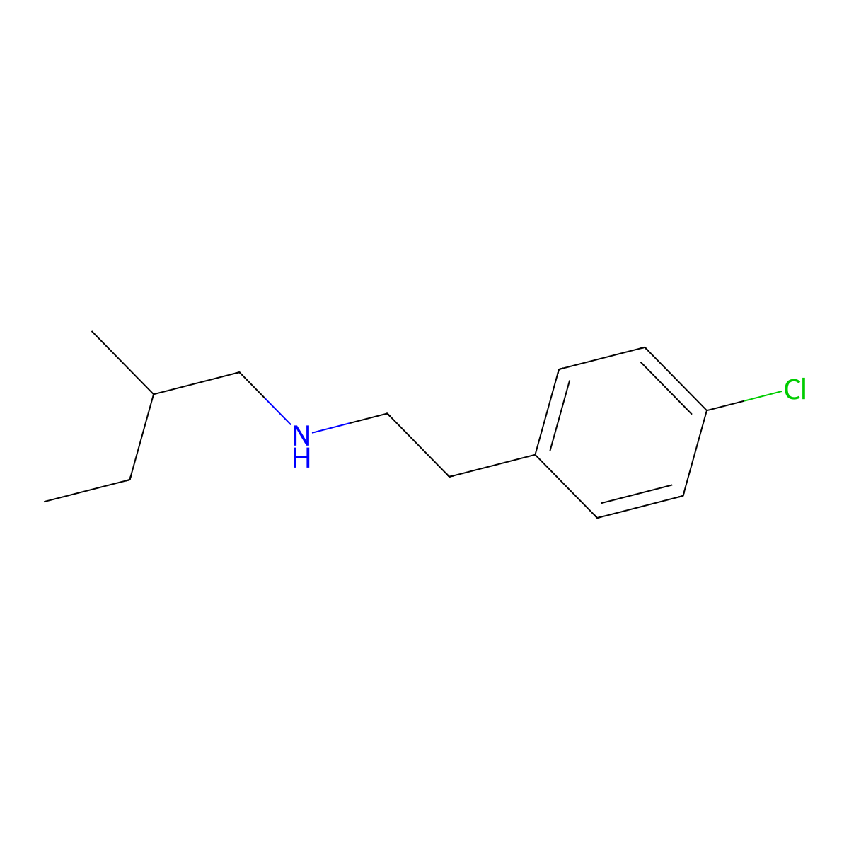 [2-(4-Chlorophenyl)ethyl](2-methylbutyl)amine molecular structure, CAS 1039817-59-8