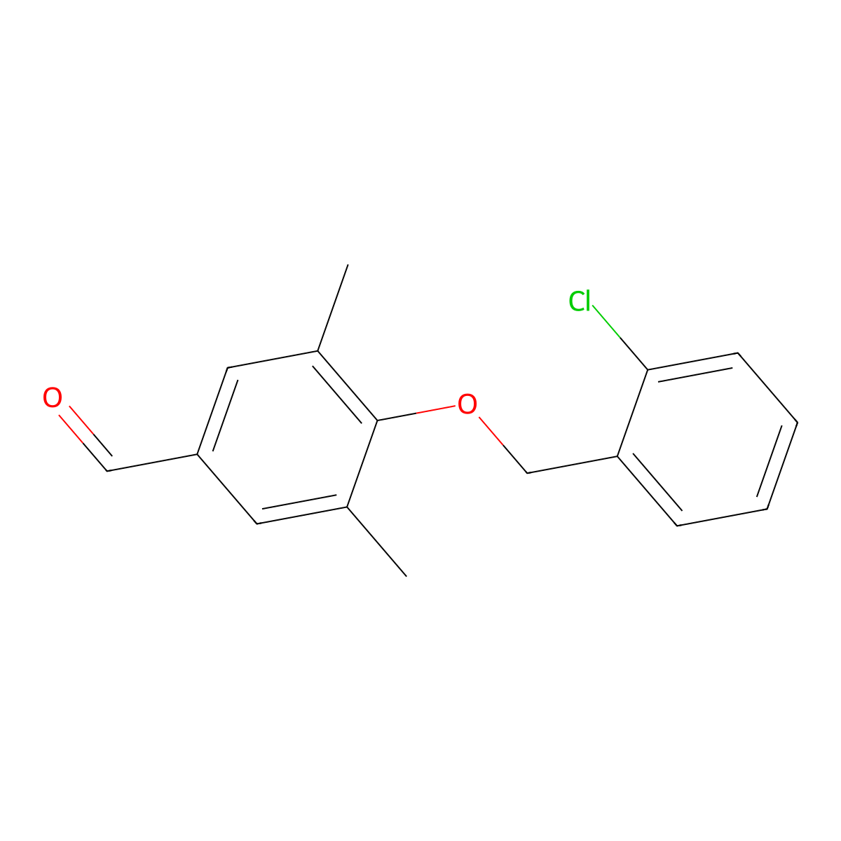 4-[(2-Chlorophenyl)methoxy]-3,5-dimethylbenzaldehyde molecular structure, CAS 1039819-35-6