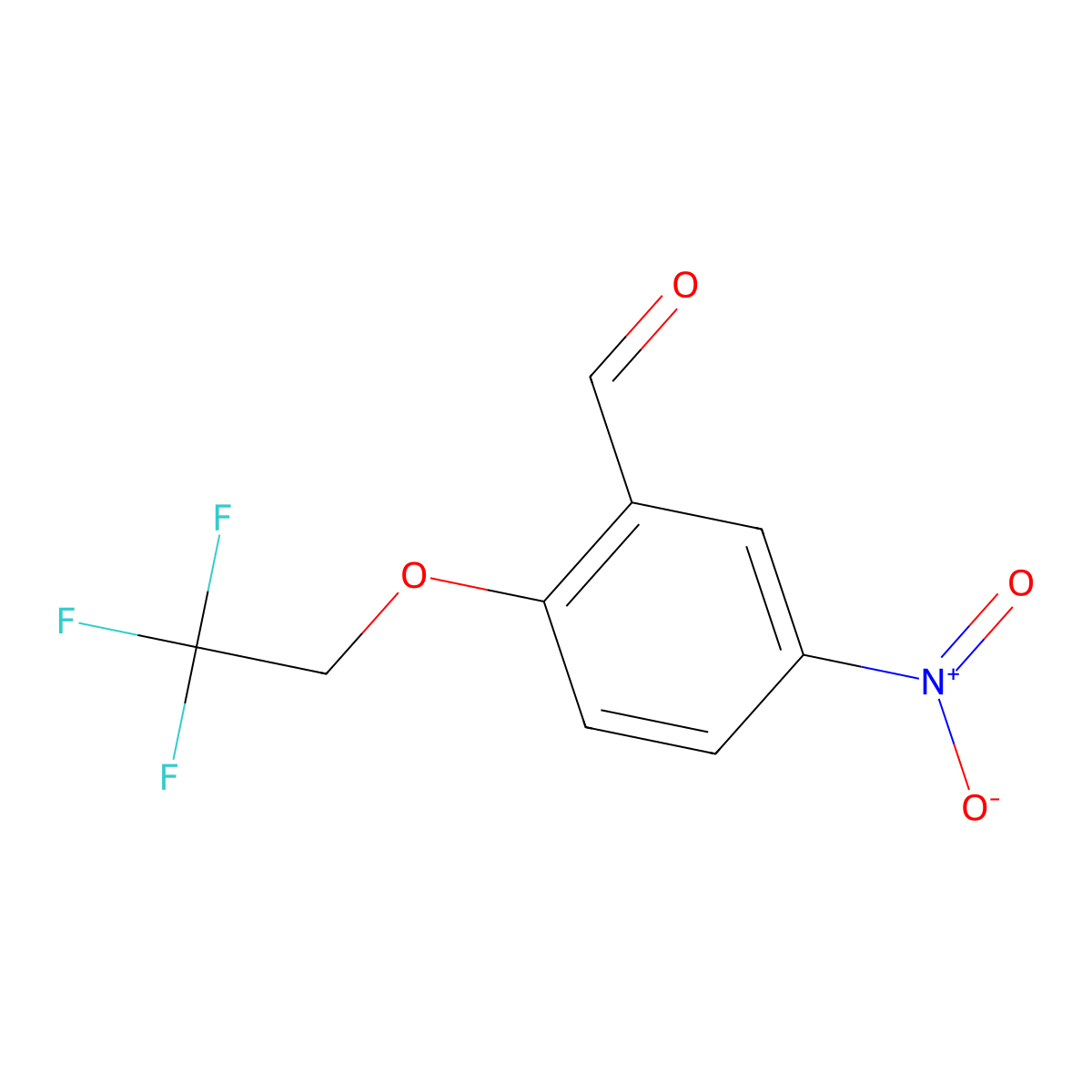 5-Nitro-2-(2,2,2-trifluoroethoxy)benzaldehyde molecular structure, CAS 1039819-61-8