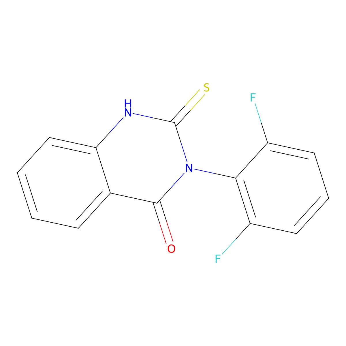 3-(2,6-Difluorophenyl)-2-sulfanylidene-1,2,3,4-tetrahydroquinazolin-4-one molecular structure, CAS 1039819-74-3