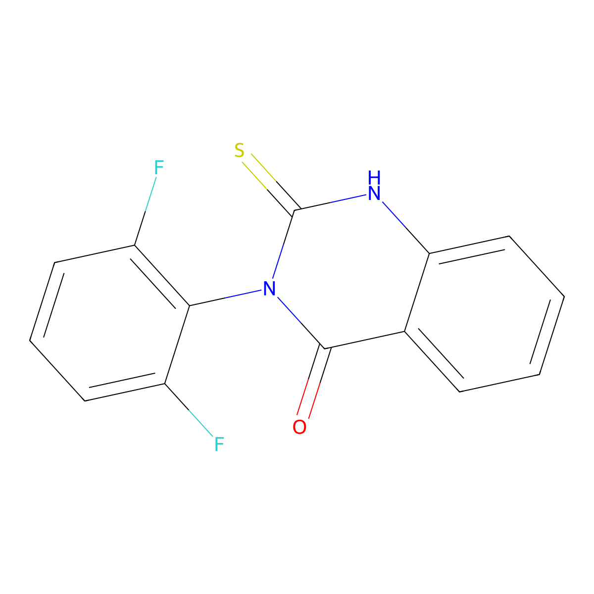 3-(2,6-Difluorophenyl)-2-sulfanylidene-1,2,3,4-tetrahydroquinazolin-4-one molecular structure, CAS 1039819-74-3
