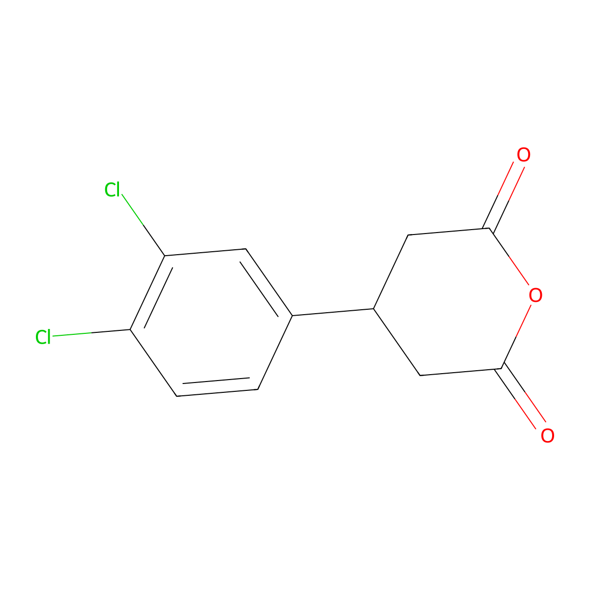 4-(3,4-Dichlorophenyl)oxane-2,6-dione molecular structure, CAS 103982-67-8