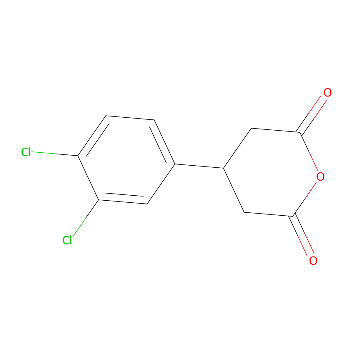 4-(3,4-Dichlorophenyl)oxane-2,6-dione molecular structure, CAS 103982-67-8