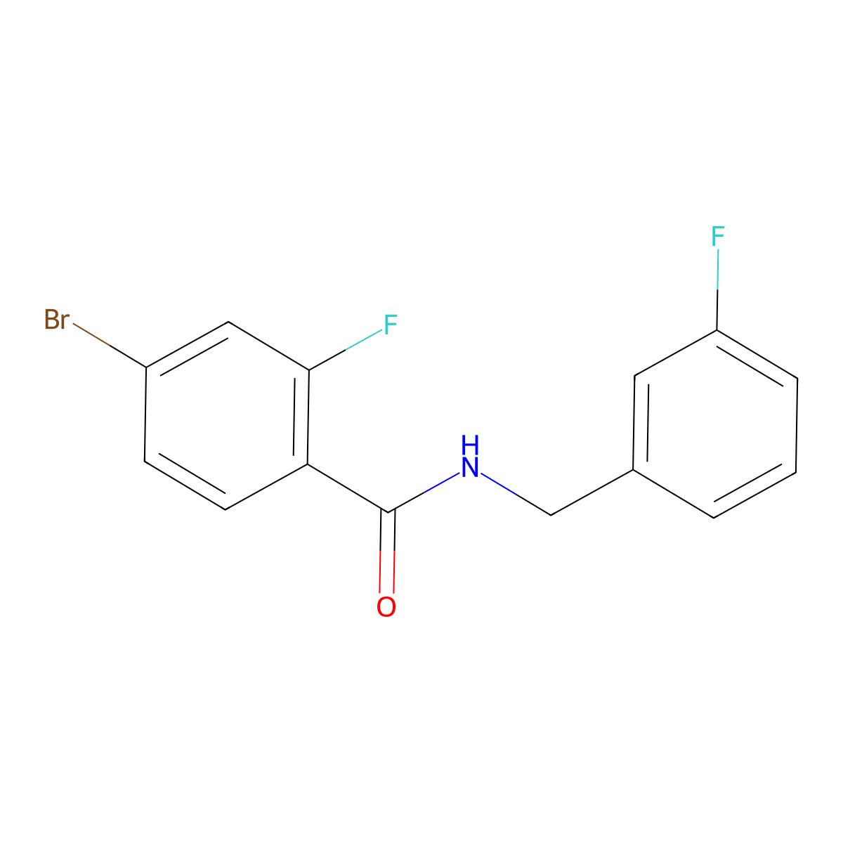 4-bromo-2-fluoro-N-[(3-fluorophenyl)methyl]benzamide molecular structure, CAS 1039820-17-1