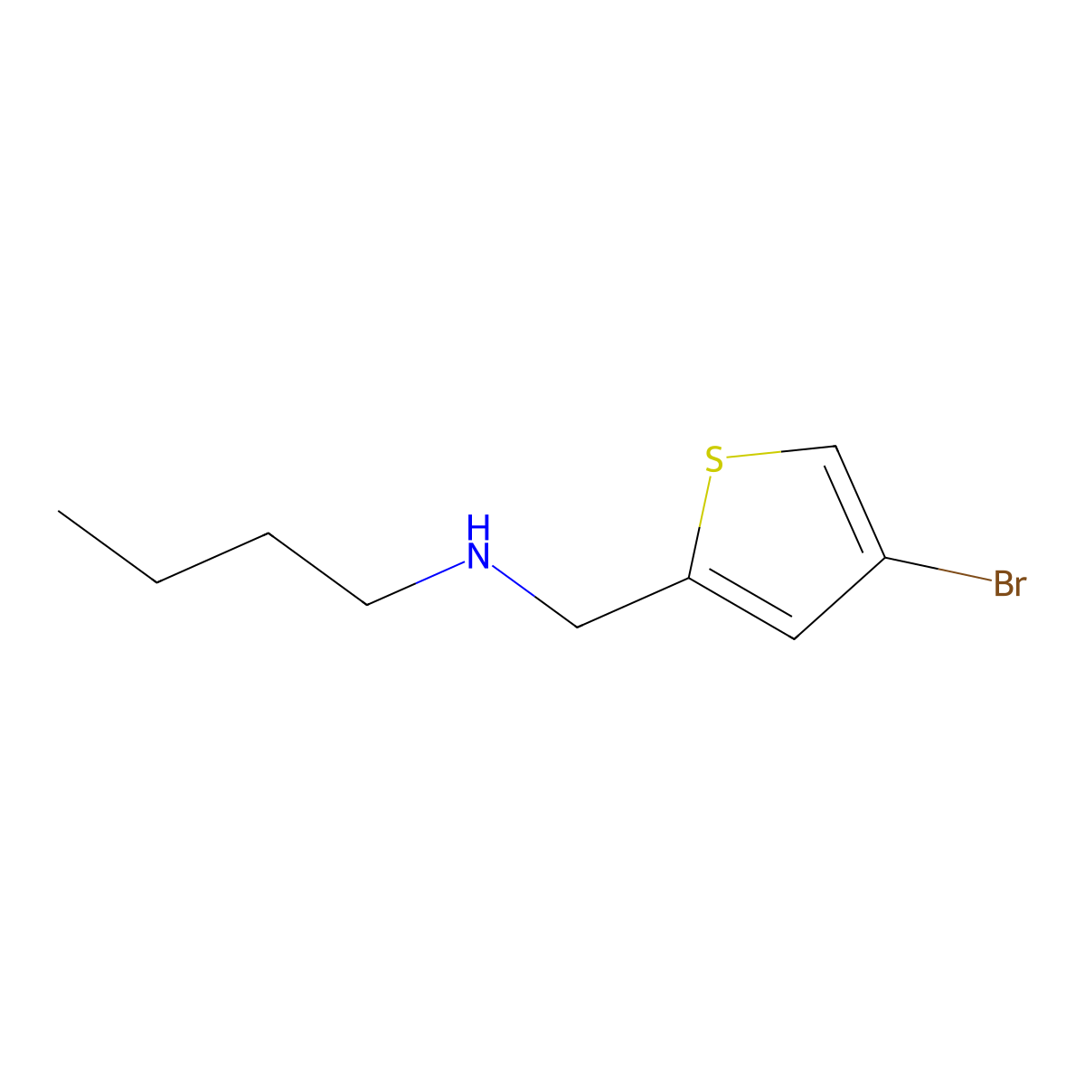 [(4-Bromothiophen-2-yl)methyl](butyl)amine molecular structure, CAS 1039820-93-3