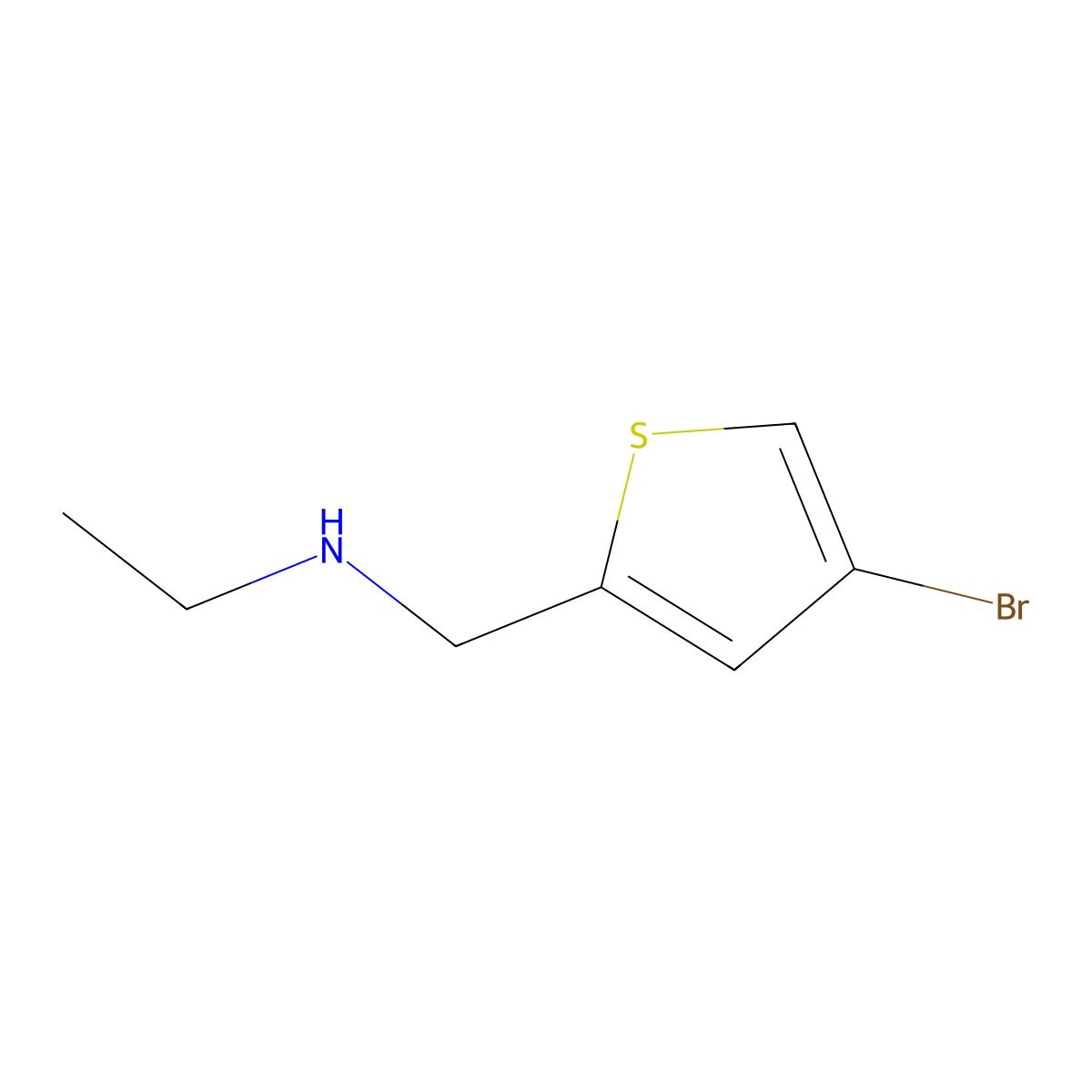 [(4-Bromothiophen-2-yl)methyl](ethyl)amine molecular structure, CAS 1039821-40-3
