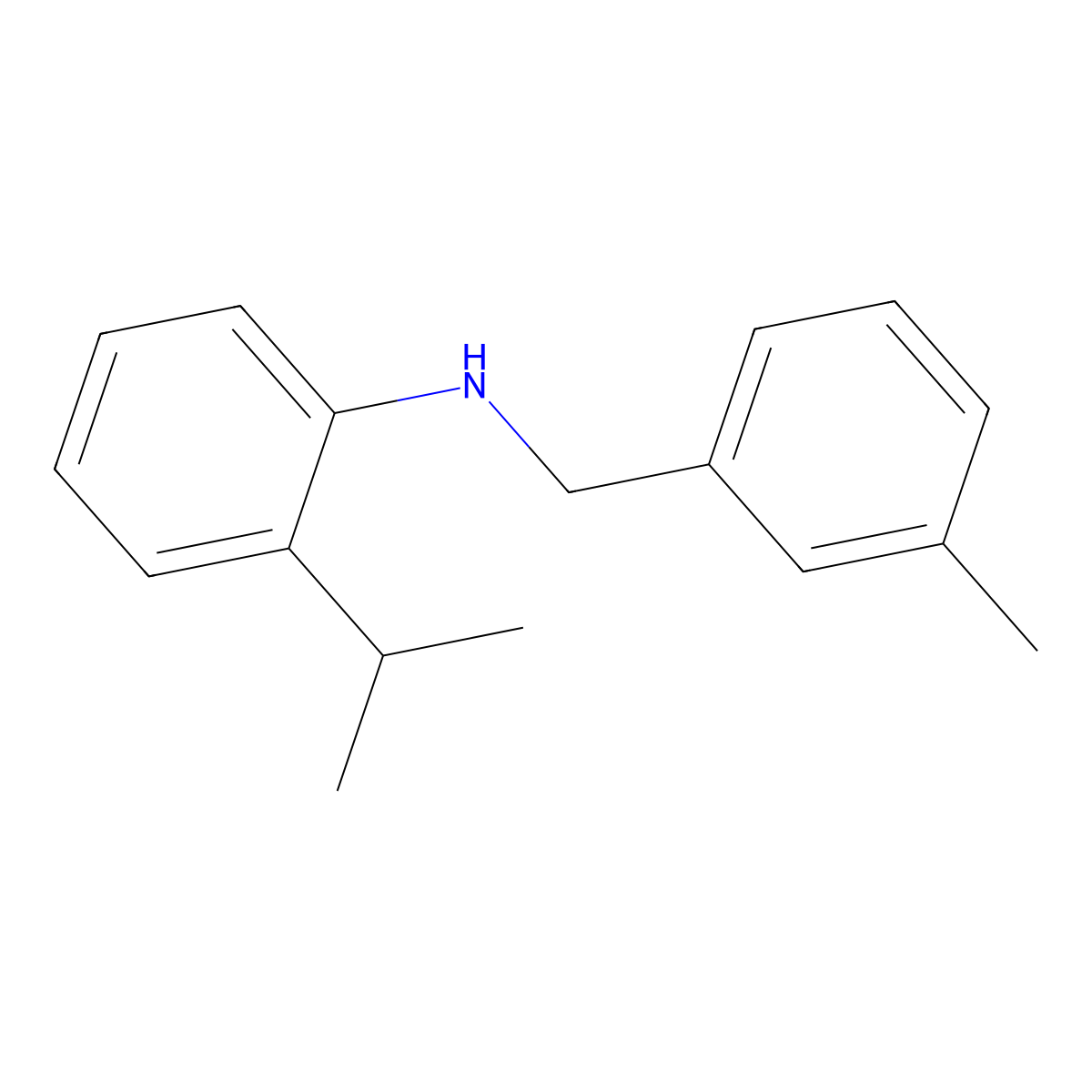 2-Isopropyl-N-(3-methylbenzyl)aniline molecular structure, CAS 1039821-59-4