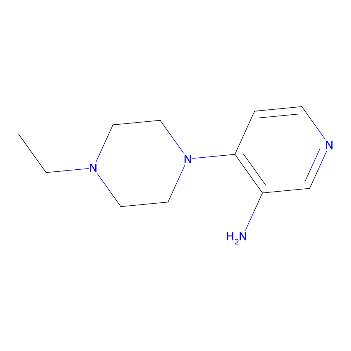 4-(4-Ethylpiperazin-1-yl)pyridin-3-amine molecular structure, CAS 1039822-14-4