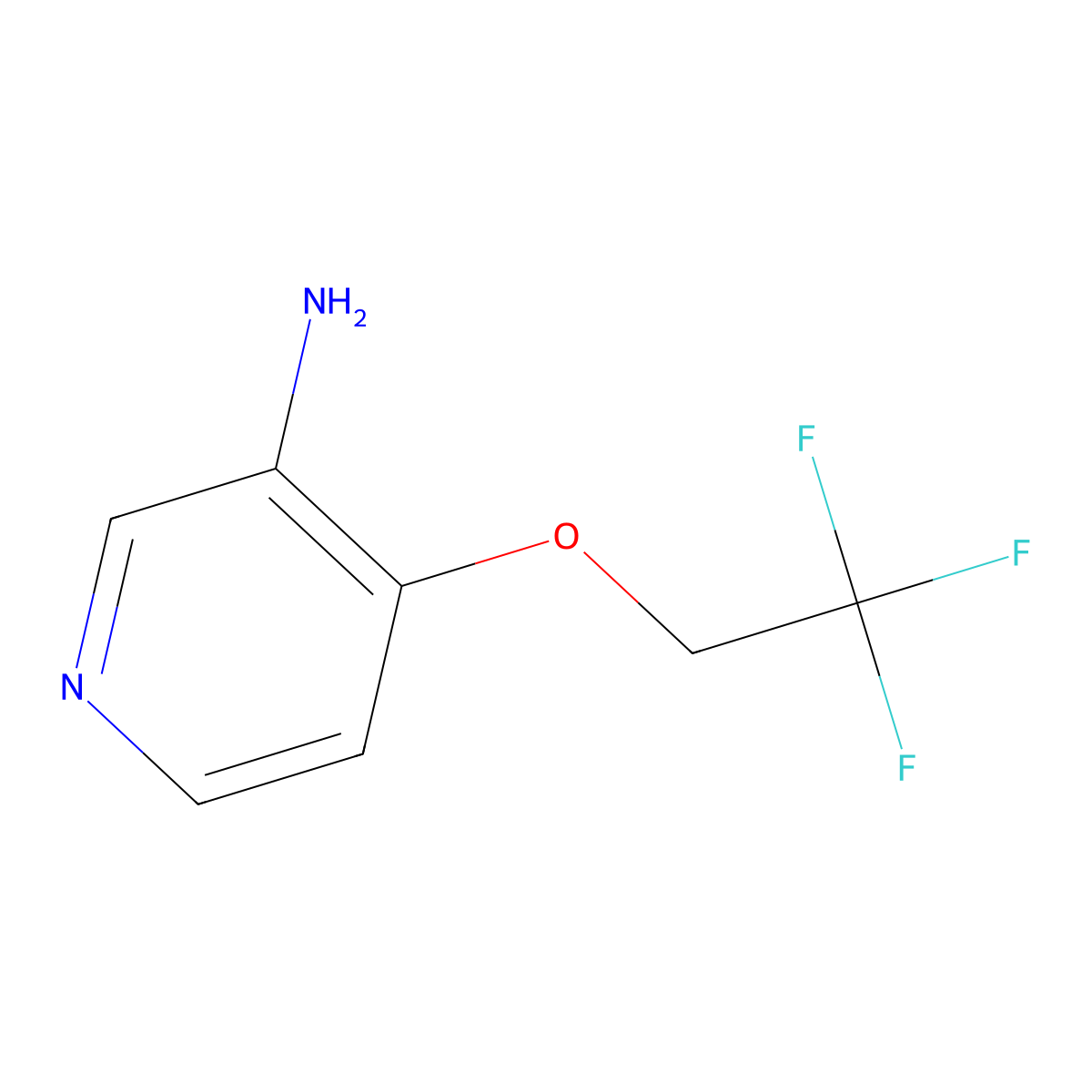 4-(2,2,2-Trifluoroethoxy)pyridin-3-amine molecular structure, CAS 1039822-70-2