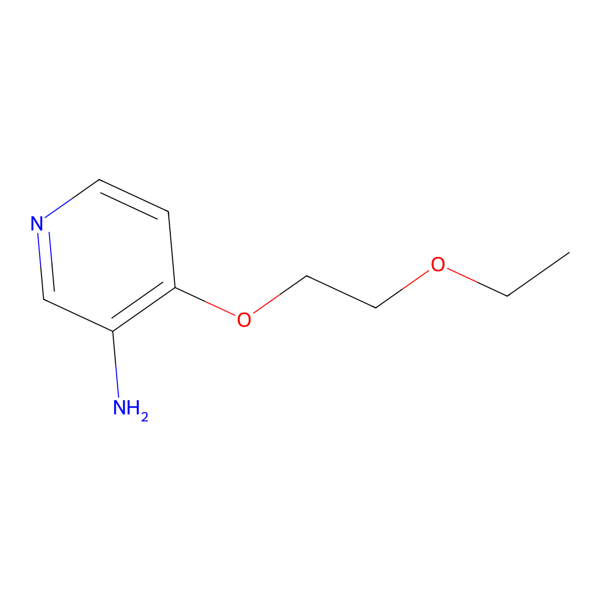 4-(2-Ethoxyethoxy)pyridin-3-amine molecular structure, CAS 1039823-83-0