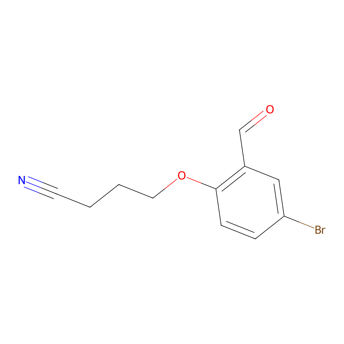 4-(4-Bromo-2-formylphenoxy)butanenitrile molecular structure, CAS 1039828-17-5