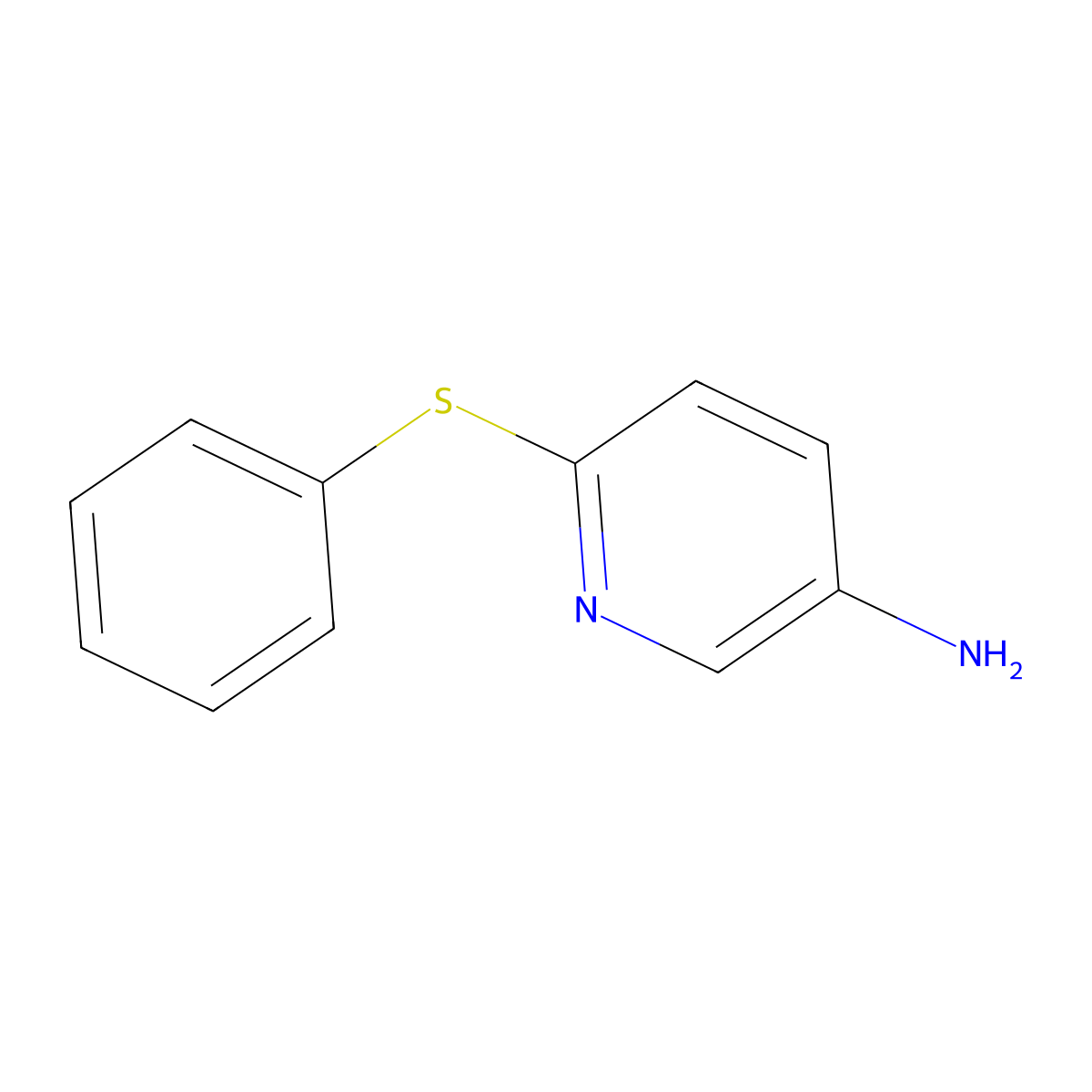 6-(Phenylsulfanyl)-3-pyridinamine molecular structure, CAS 103983-07-9