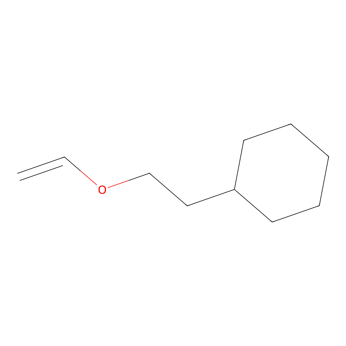 (2-(Ethenyloxy)ethyl)cyclohexane molecular structure, CAS 103983-46-6