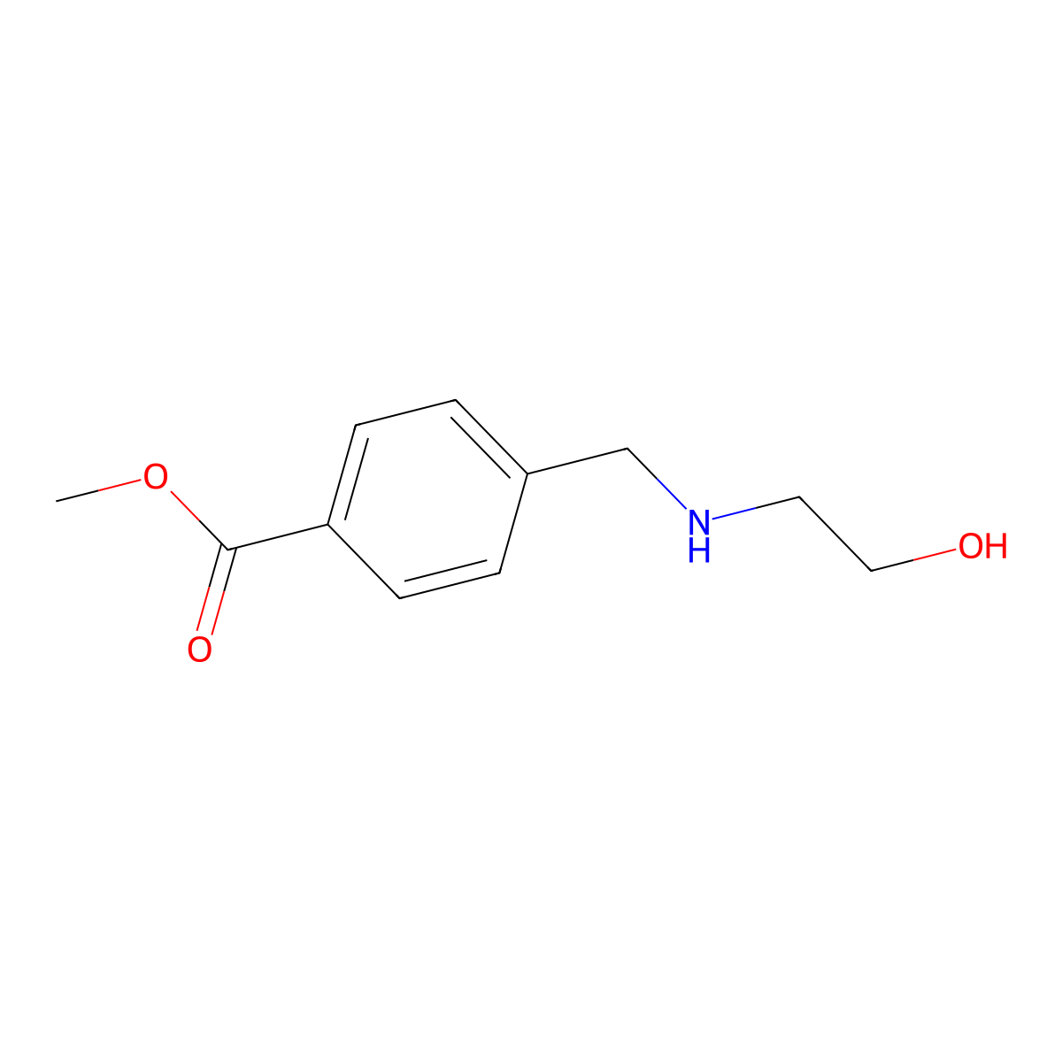 Methyl 4-{[(2-hydroxyethyl)amino]methyl}benzoate molecular structure, CAS 1039830-06-2