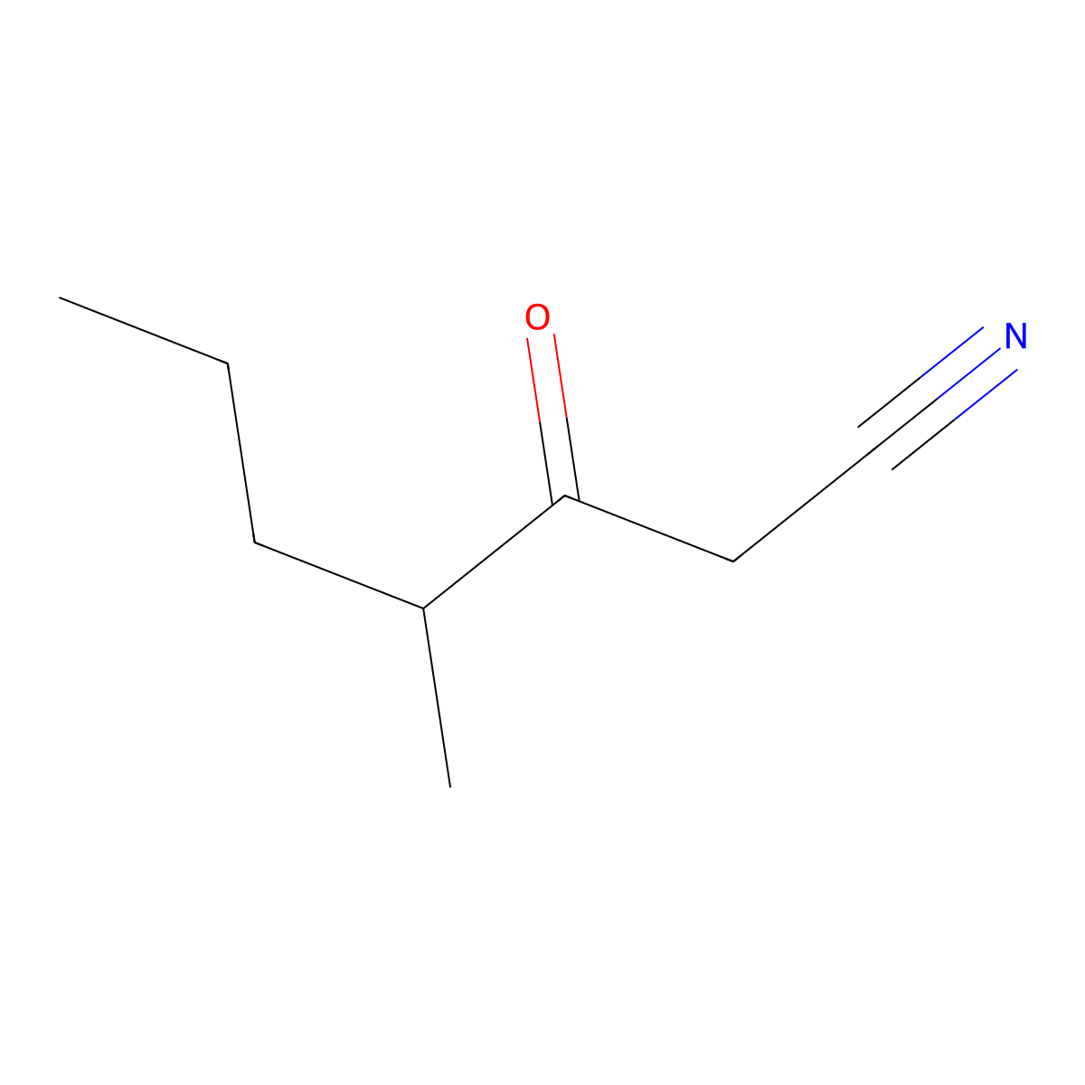 4-Methyl-3-oxoheptanenitrile molecular structure, CAS 1039833-22-1