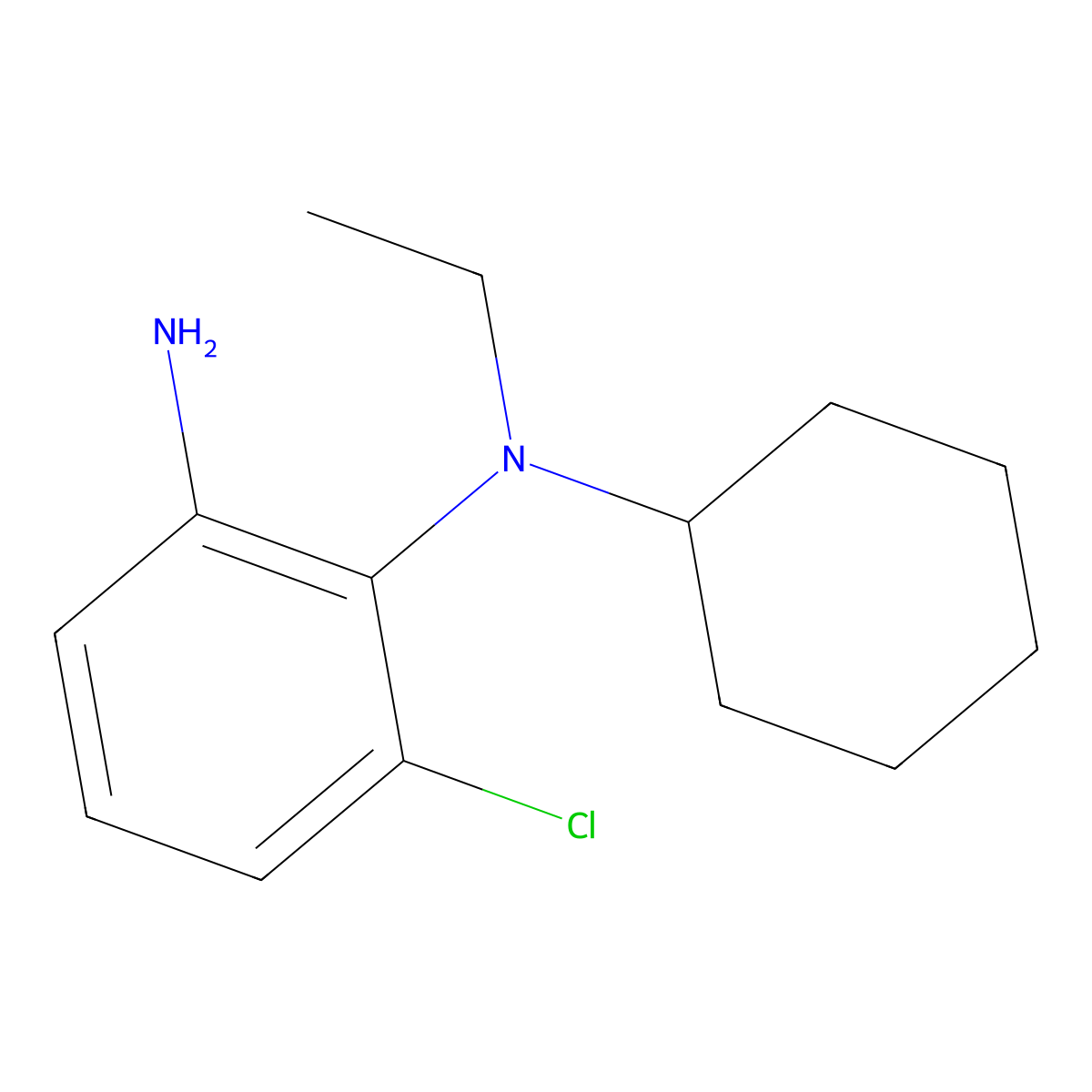 N-(2-Amino-6-chlorophenyl)-N-cyclohexyl-N-ethylamine molecular structure, CAS 1039833-28-7