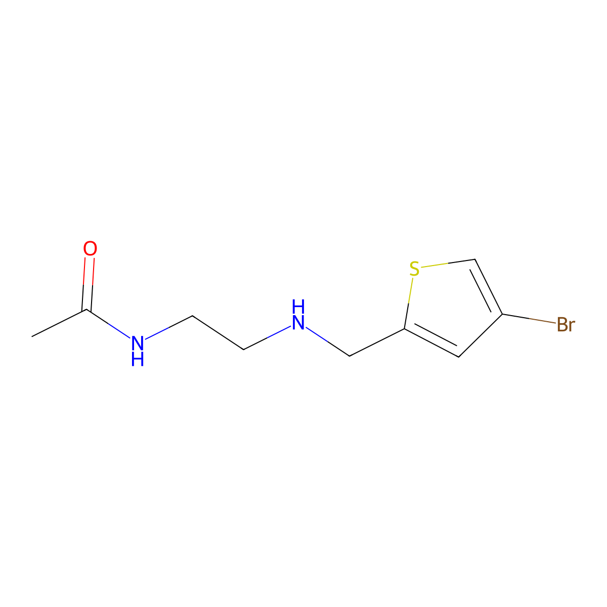 N-(2-{[(4-bromothiophen-2-yl)methyl]amino}ethyl)acetamide molecular structure, CAS 1039837-17-6