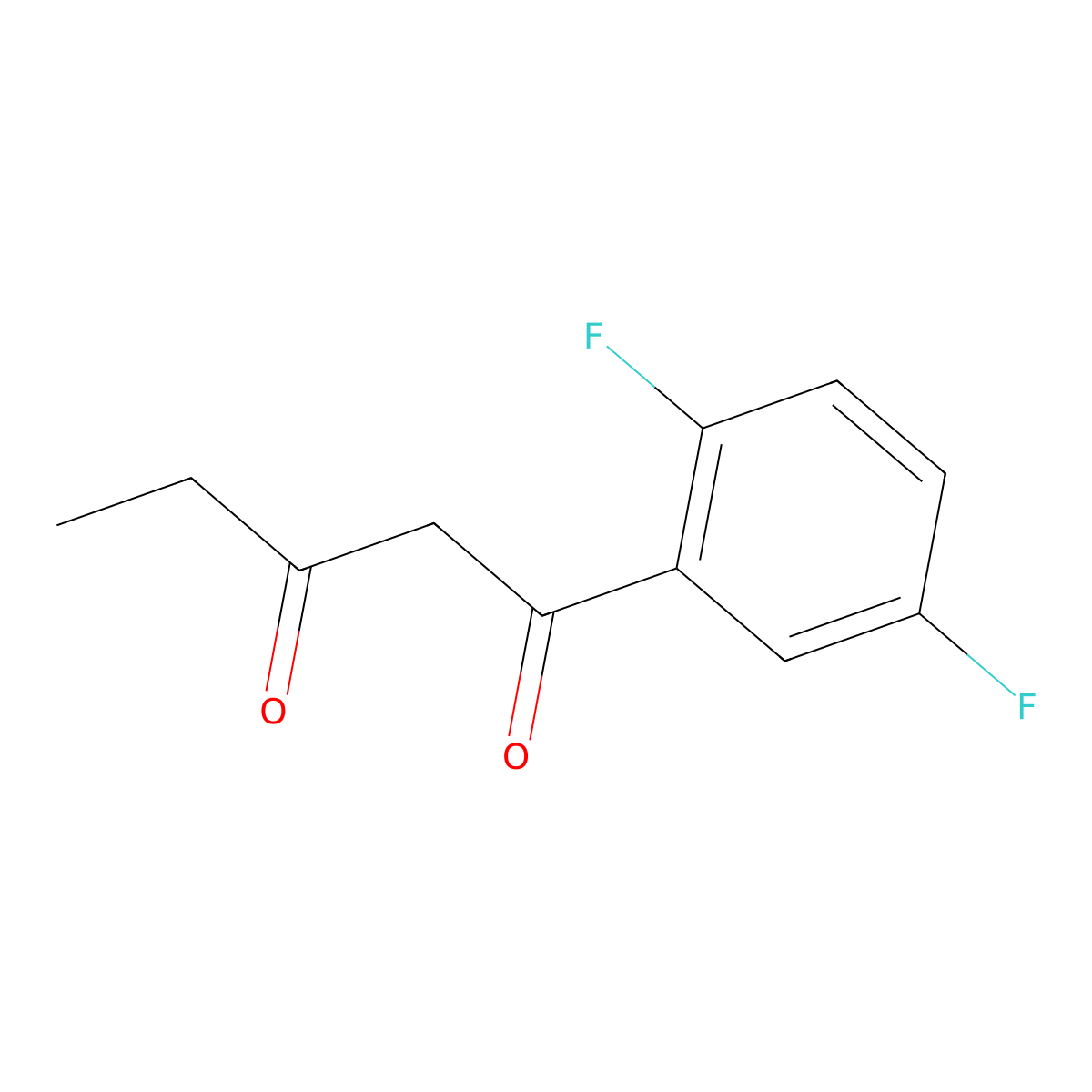 1-(2,5-Difluorophenyl)pentane-1,3-dione molecular structure, CAS 1039839-04-7