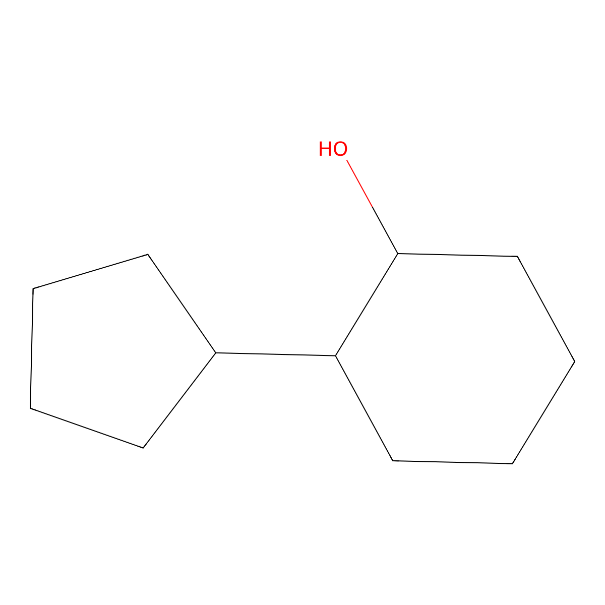 2-Cyclopentylcyclohexan-1-ol molecular structure, CAS 103984-62-9