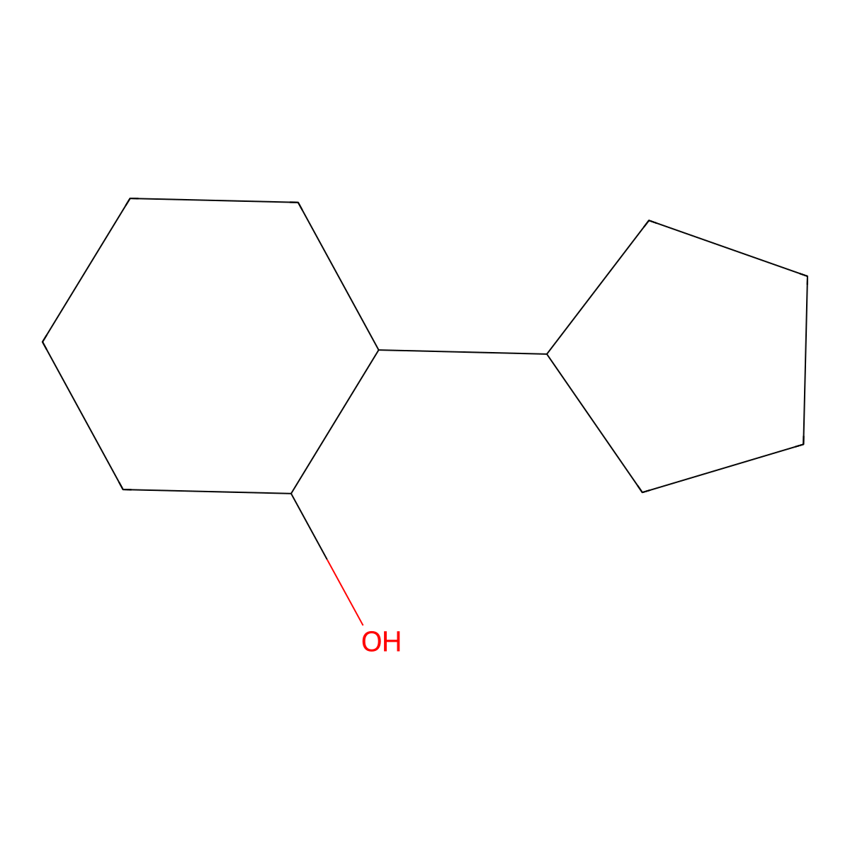 2-Cyclopentylcyclohexan-1-ol molecular structure, CAS 103984-62-9