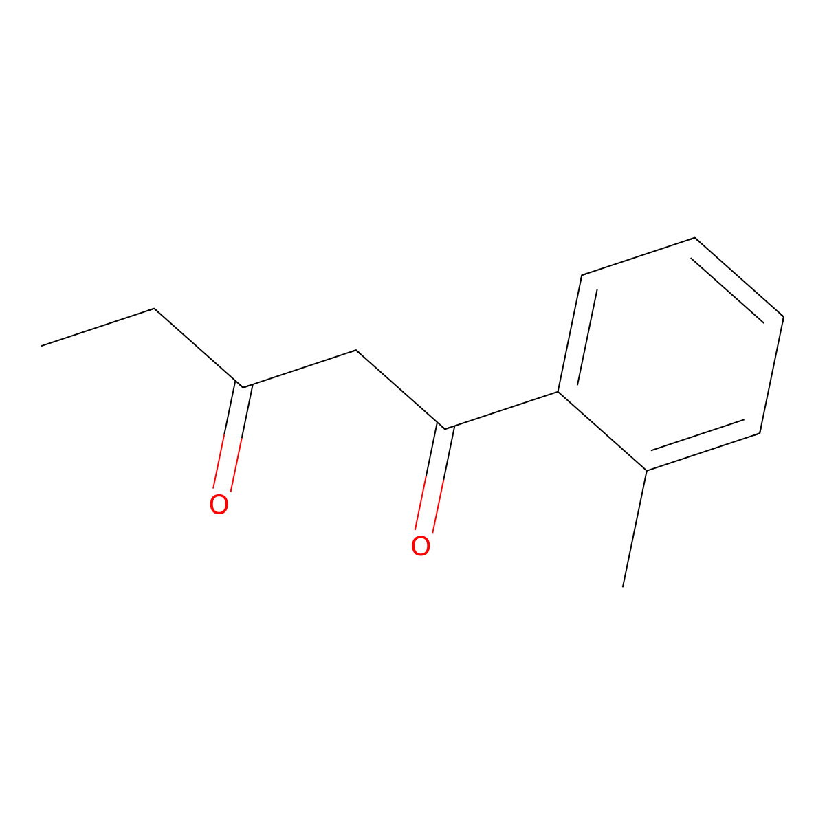 1-(2-Methylphenyl)pentane-1,3-dione molecular structure, CAS 1039840-23-7