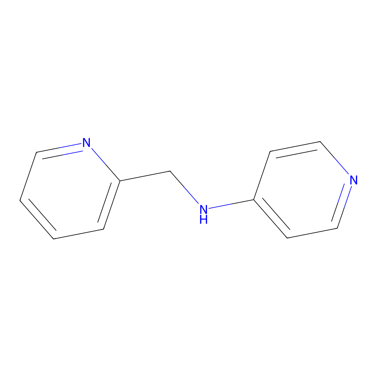 N-(pyridin-2-ylmethyl)pyridin-4-amine molecular structure, CAS 1039840-86-2