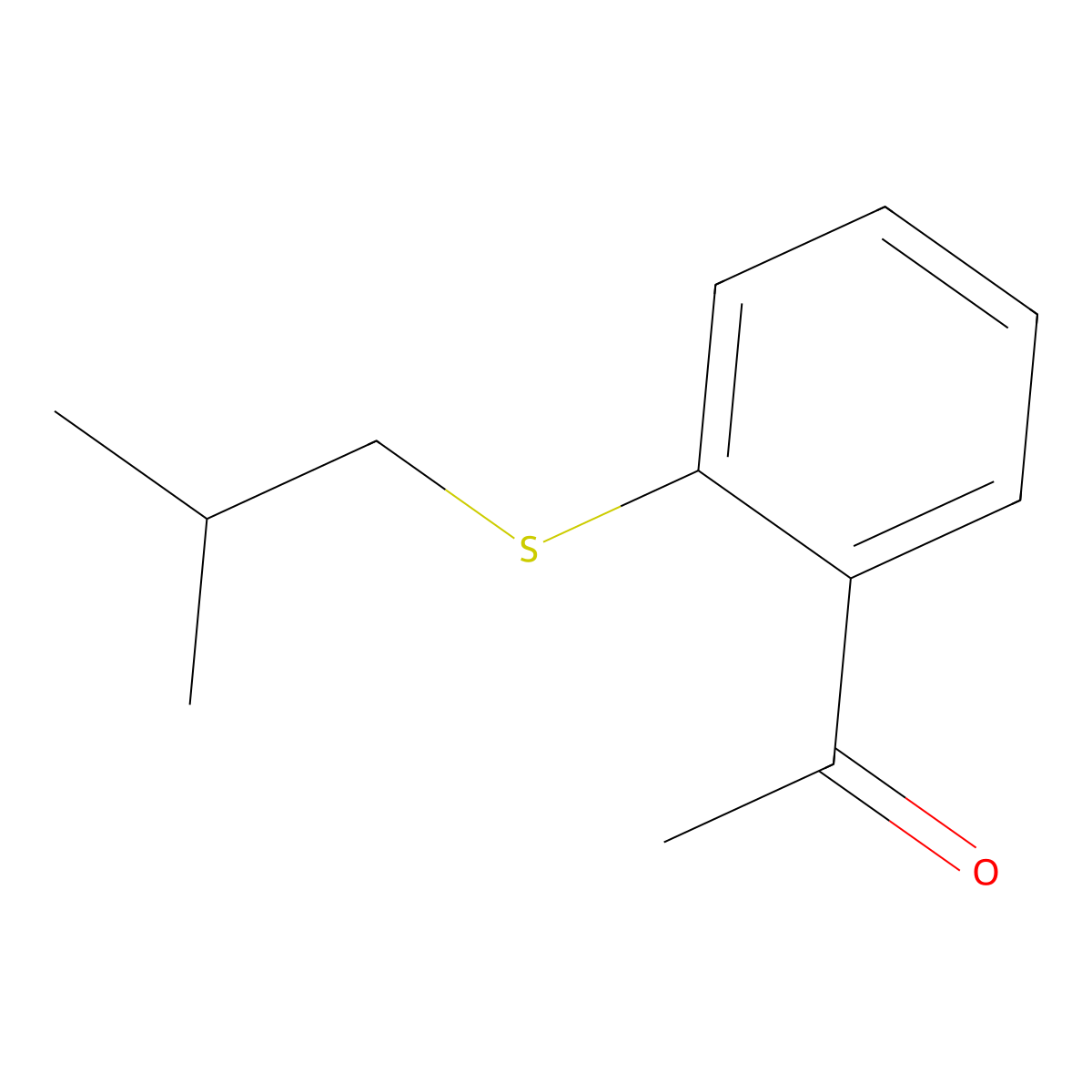 2'-(iso-Butylthio)acetophenone molecular structure, CAS 1039841-03-6