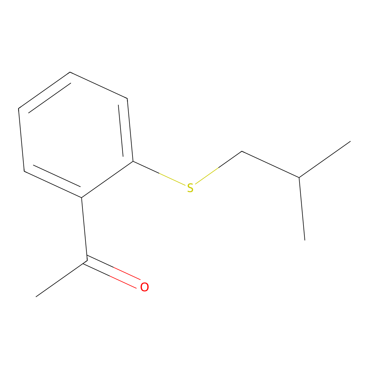 2'-(iso-Butylthio)acetophenone molecular structure, CAS 1039841-03-6