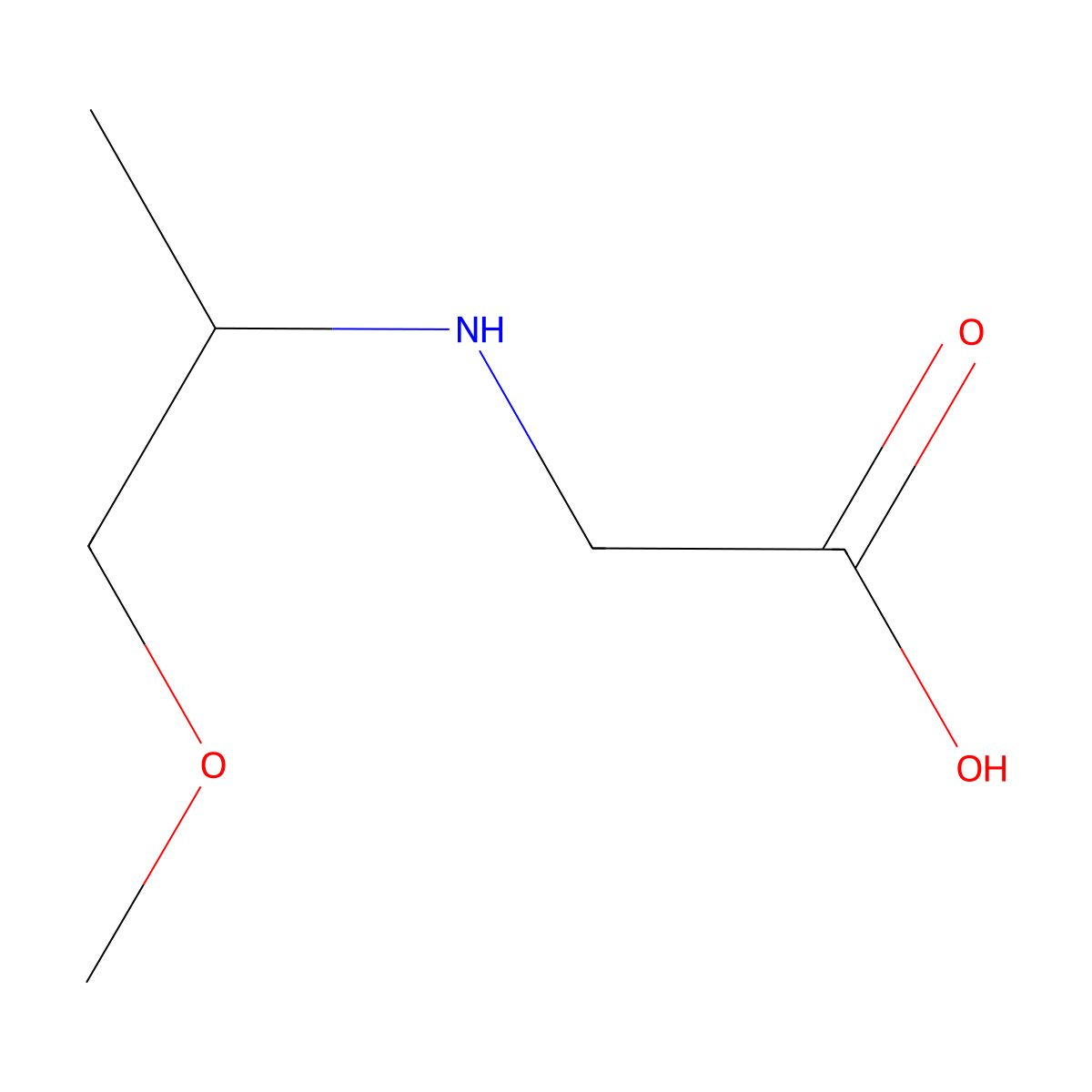 2-[(1-Methoxypropan-2-yl)amino]acetic acid molecular structure, CAS 1039841-23-0