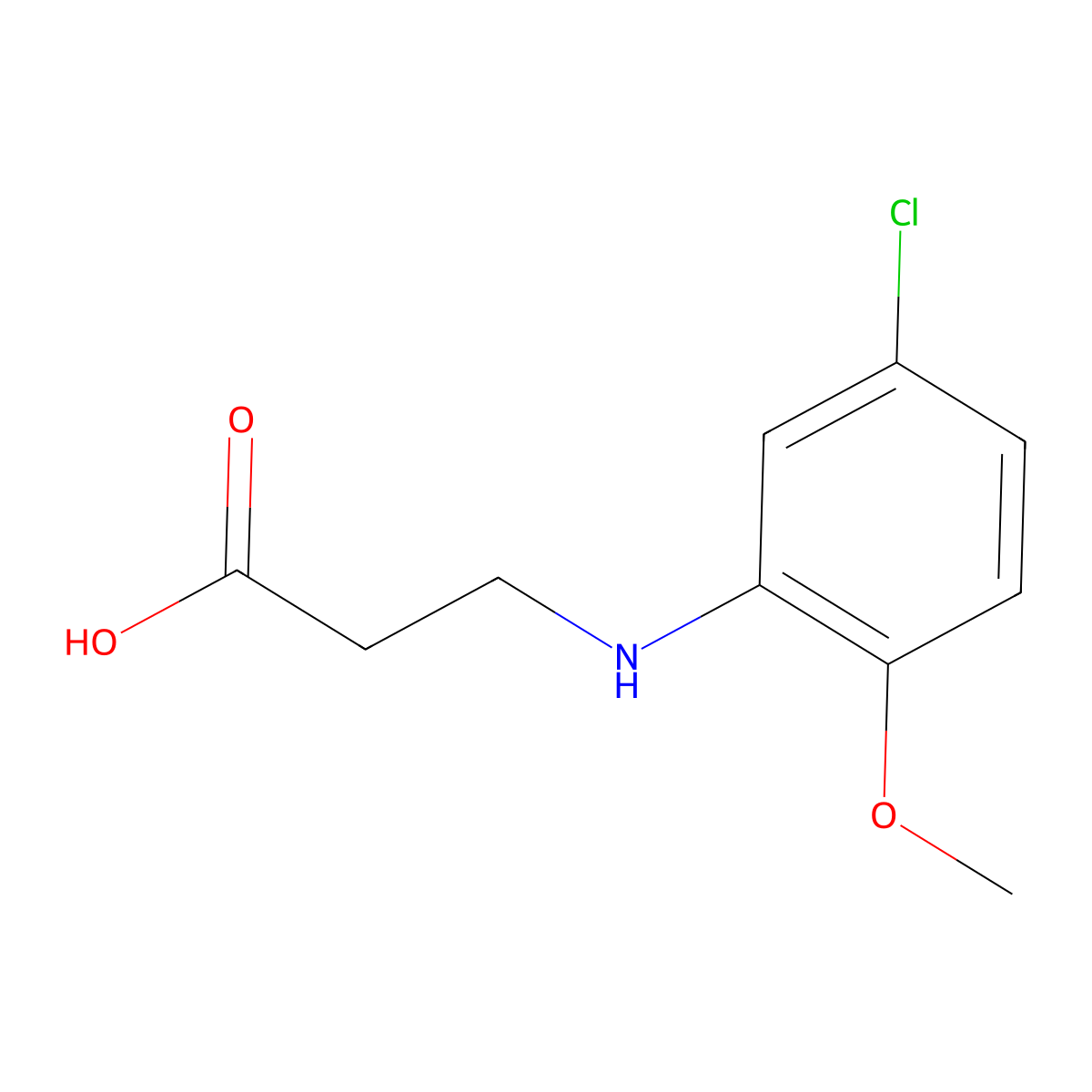 3-[(5-Chloro-2-methoxyphenyl)amino]propanoic acid molecular structure, CAS 1039842-00-6
