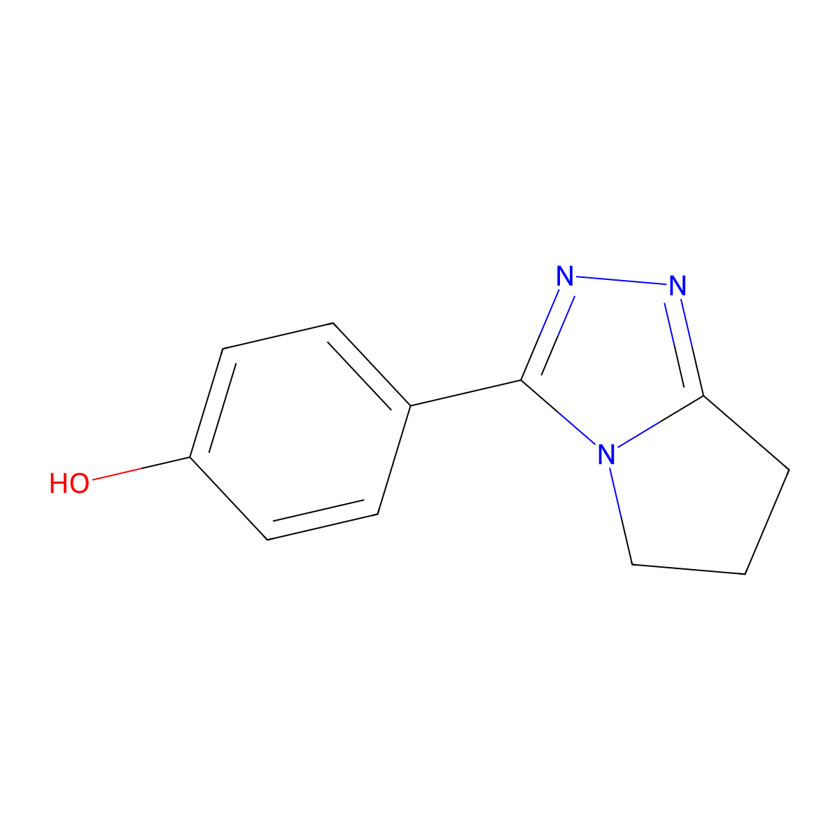 4-{5H,6H,7H-pyrrolo[2,1-c][1,2,4]triazol-3-yl}phenol molecular structure, CAS 1039843-59-8