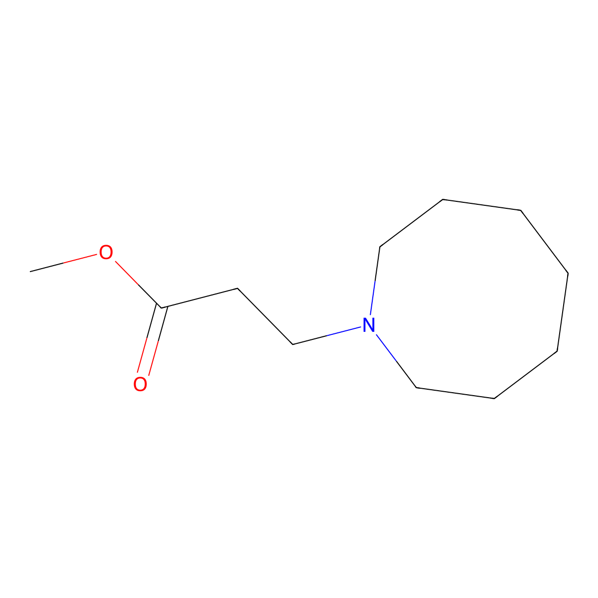 Methyl 3-azocan-1-ylpropanoate molecular structure, CAS 1039847-43-2