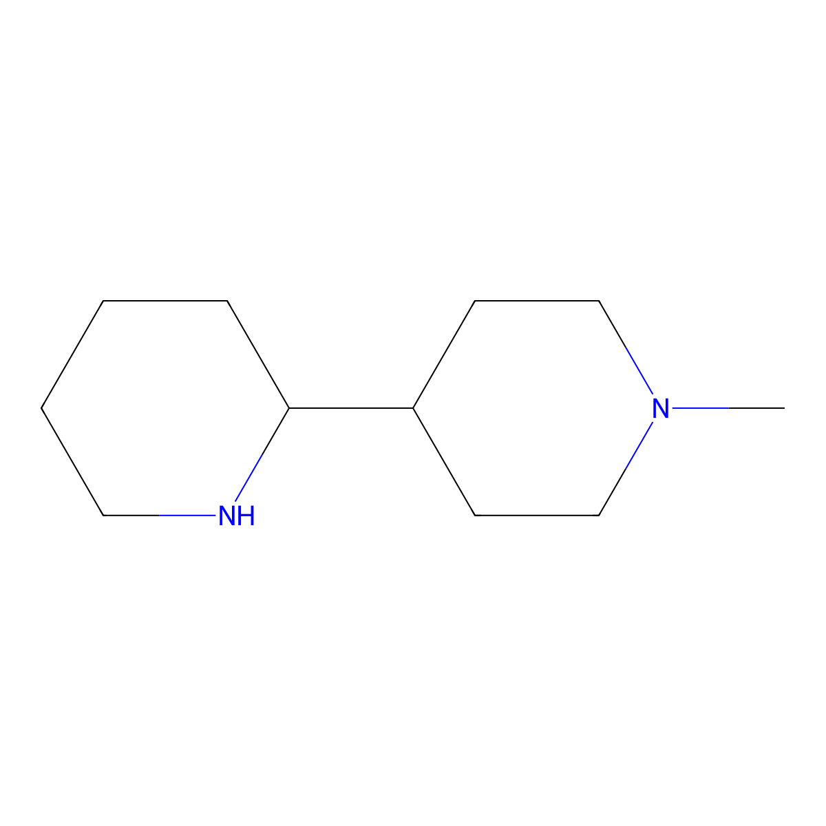 1'-Methyl-2,4'-bipiperidine molecular structure, CAS 103985-03-1