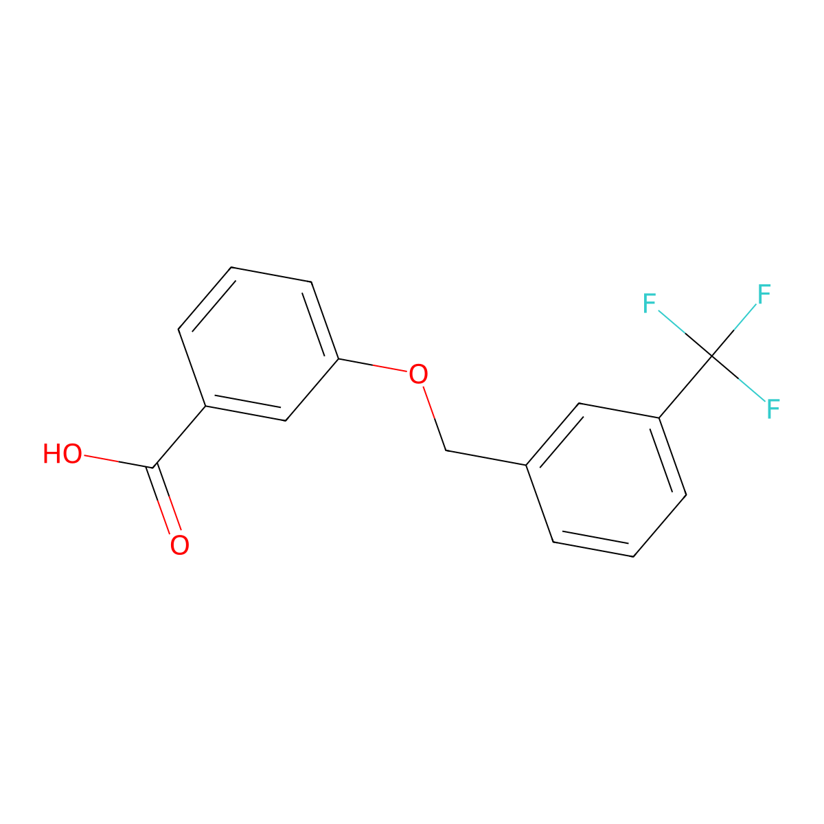 3-{[3-(Trifluoromethyl)benzyl]oxy}benzoic acid molecular structure, CAS 1039850-23-1