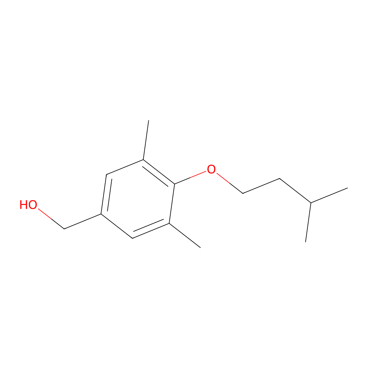 (4-(Isopentyloxy)-3,5-dimethylphenyl)methanol molecular structure, CAS 1039851-39-2
